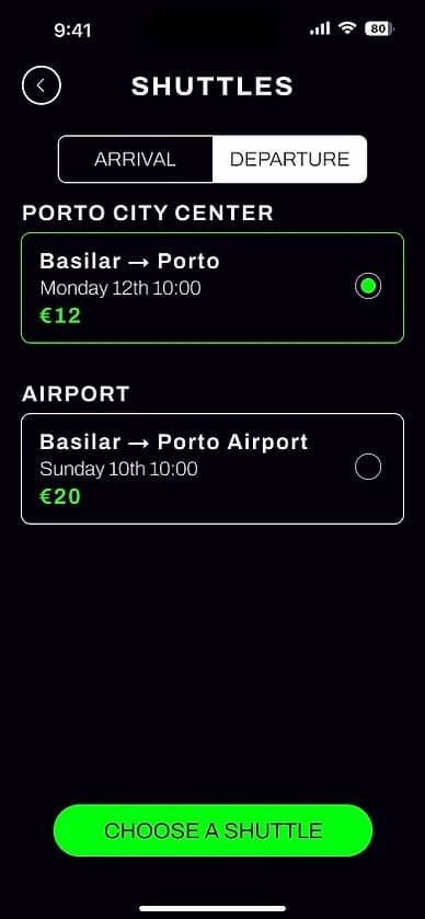 Basilar shuttles selection