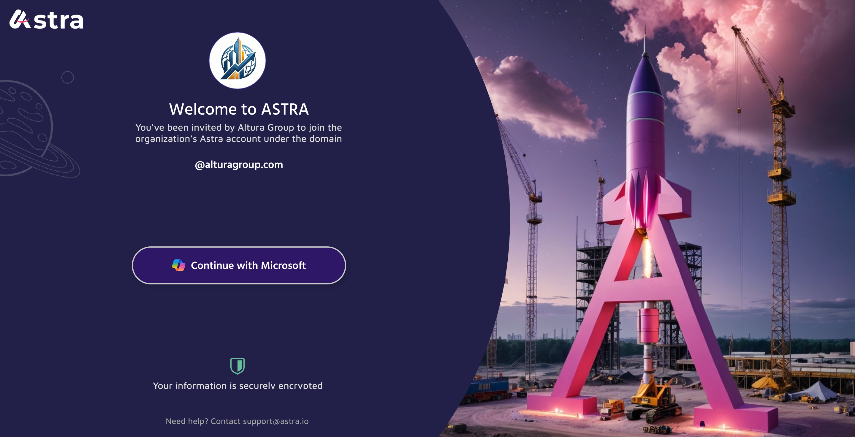 Astra onboarding — executive and organization-wide entry